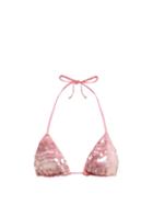 Matchesfashion.com Missoni Mare - Variegated Knit Sequinned Bikini Set - Womens - Pink