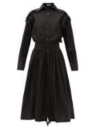 Matchesfashion.com Palmer//harding - Bursting Excitement Cotton-blend Dress - Womens - Black