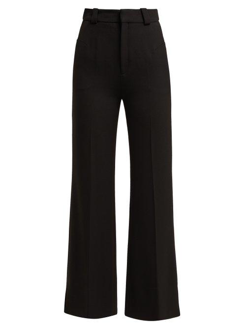 Matchesfashion.com Roland Mouret - Dilman Stretch Crepe Flared Trousers - Womens - Black