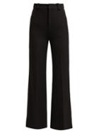 Matchesfashion.com Roland Mouret - Dilman Stretch Crepe Flared Trousers - Womens - Black