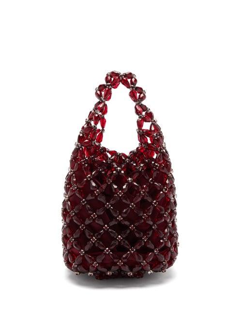 Matchesfashion.com Simone Rocha - Beaded-net Bag - Womens - Burgundy
