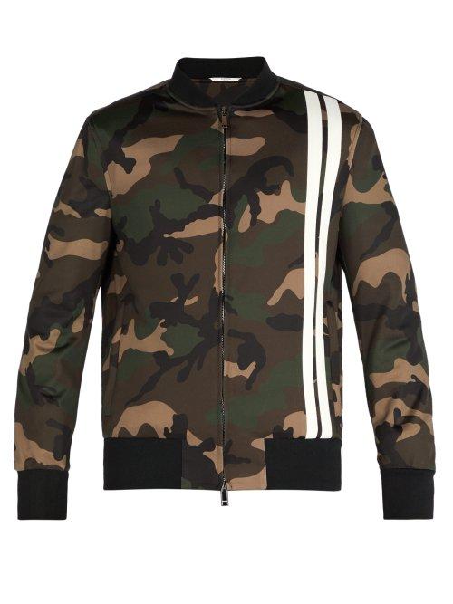 Matchesfashion.com Valentino - Camouflage Print Track Top - Mens - Green