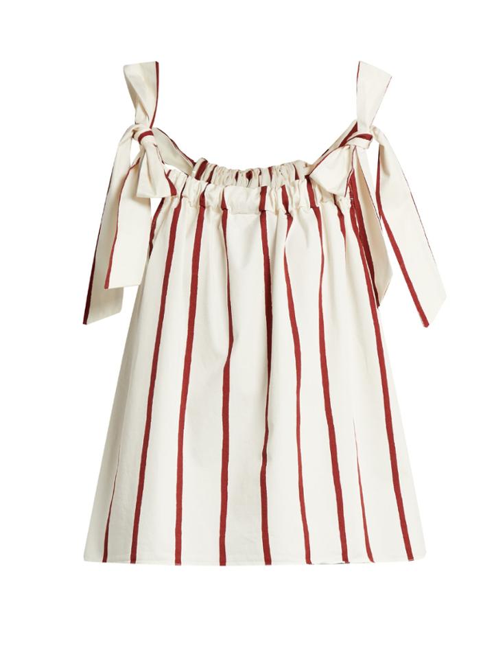 M.i.h Jeans Blake Striped Cotton-blend Top