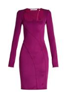 Matchesfashion.com Givenchy - Sweetheart Neckline Stretch Mini Dress - Womens - Purple