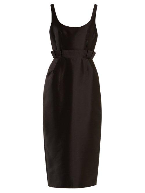 Matchesfashion.com Gabriela Hearst - Gwen Silk And Wool Blend Dress - Womens - Black
