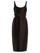Matchesfashion.com Gabriela Hearst - Gwen Silk And Wool Blend Dress - Womens - Black