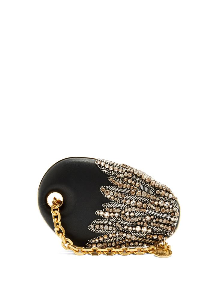 Alexander Mcqueen The Pebble Crystal-embellished Clutch Bag