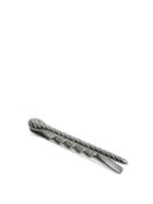 Matchesfashion.com Bottega Veneta - Intrecciato Engraved Tie Bar - Mens - Silver