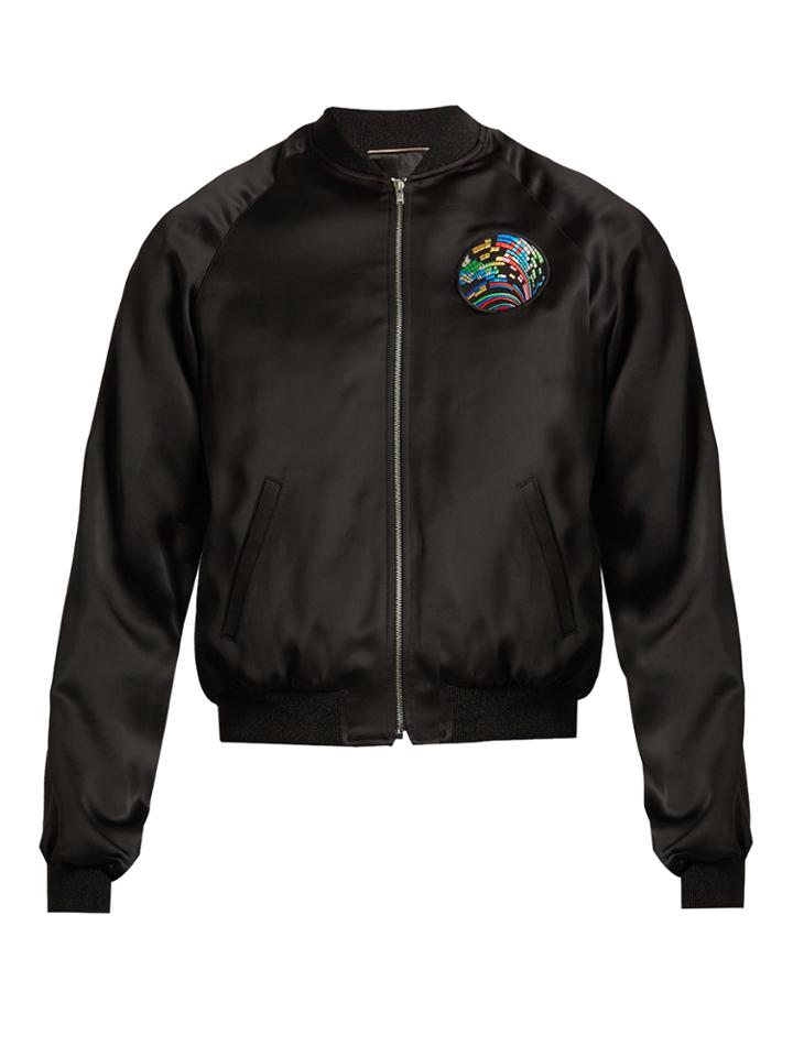 Saint Laurent Sweet Dreams-embellished Bomber Jacket