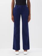 Bella Freud - 1976 Corduroy Kick-flare Trousers - Womens - Navy
