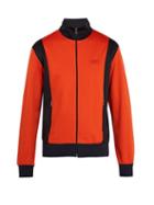 Matchesfashion.com Gucci - Contrast Panel Zip Through Sweatshirt - Mens - Orange