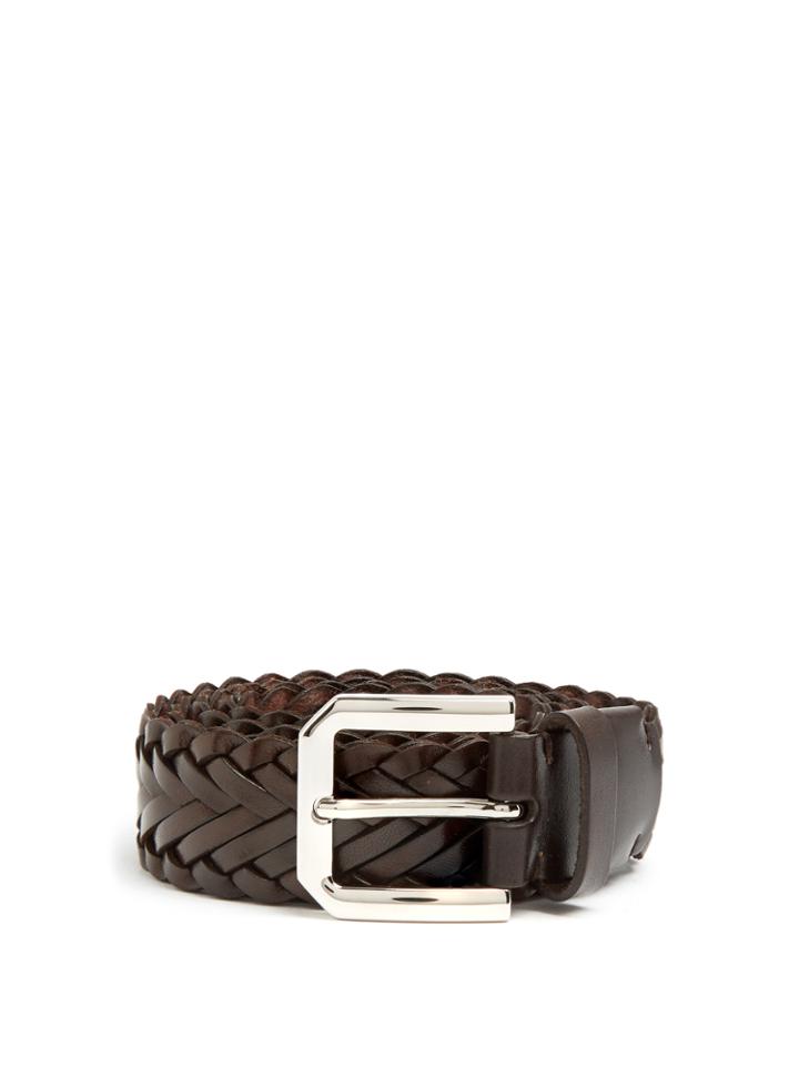 Brunello Cucinelli Woven-leather Belt