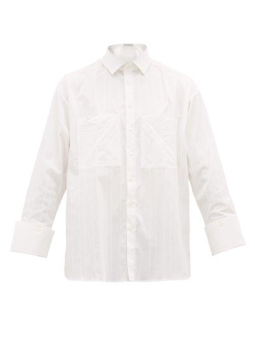 Matchesfashion.com Palmer//harding - Carl Striped Cotton-blend Shirt - Mens - White