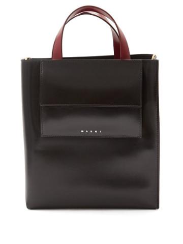 Ladies Bags Marni - Museo Small Leather Tote Bag - Womens - Black