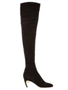 Nicholas Kirkwood Maeva Pearl-embellished Suede Over-the-knee Boots