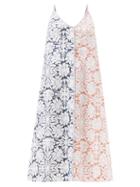 Evi Grintela - Esther Bi-colour Floral Linen-blend Voile Dress - Womens - Multi