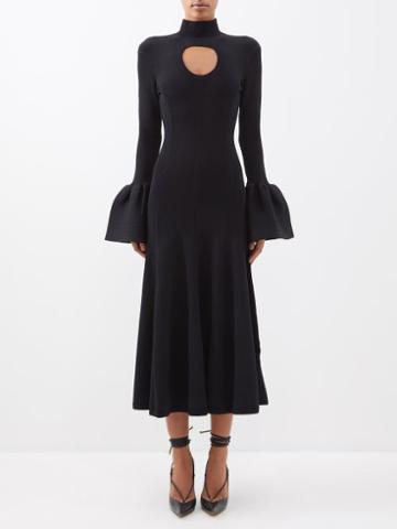 Az Factory X Thebe Magugu - X Thebe Magugu Cutout Jersey Midi Dress - Womens - Black
