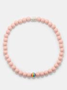 Lauren Rubinski - Rainbow-bead 14kt Gold & Enamel Necklace - Womens - Pink Multi