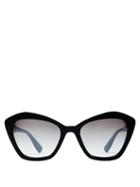 Matchesfashion.com Miu Miu - Oversized Cat Eye Sunglasses - Womens - Black