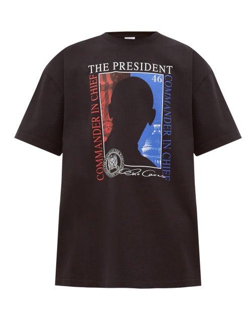 Matchesfashion.com Vetements - President Print Cotton T Shirt - Mens - Black