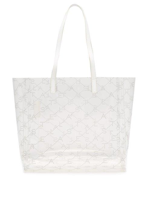 Matchesfashion.com Stella Mccartney - Logo Pattern Transparent Tote Bag - Womens - Clear