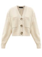 Matchesfashion.com Proenza Schouler - Patch-pocket Cropped Cashmere-blend Cardigan - Womens - Beige