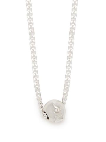 Matchesfashion.com Black Dakini - Bead Embellished Sterling Silver Necklace - Mens - Silver