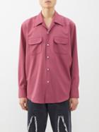Our Legacy - Poco Flap-pocket Twill Shirt - Mens - Dark Pink