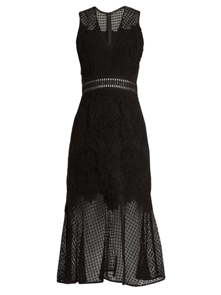Jonathan Simkhai Fluted-hem Sleeveless Lace Dress