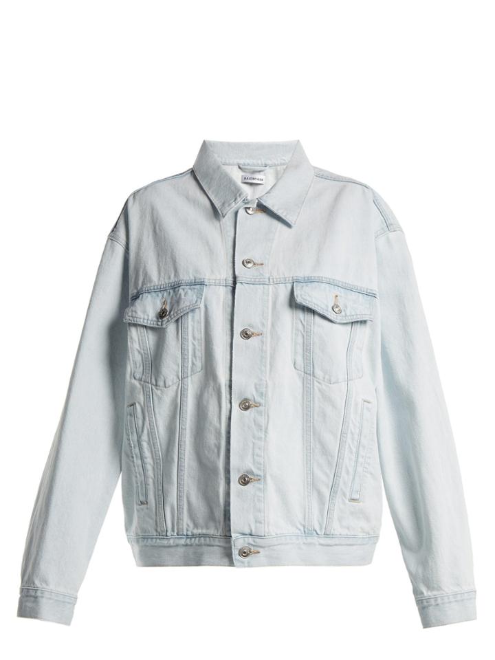 Balenciaga Like A Man Logo-embossed Denim Jacket