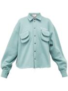 Matchesfashion.com Natasha Zinko - Cargo Pocket Cotton Blend Jersey Shirt - Womens - Light Green