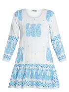 Matchesfashion.com Juliet Dunn - Paisley Print Cotton Kaftan - Womens - White Multi