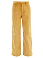 Matchesfashion.com Marni - Wide-leg Cotton-corduroy Trousers - Mens - Yellow