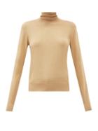 Matchesfashion.com Dolce & Gabbana - Roll-neck Cashmere-blend Sweater - Womens - Beige