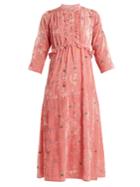 Jupe By Jackie Olive Embroidered-velvet Dress