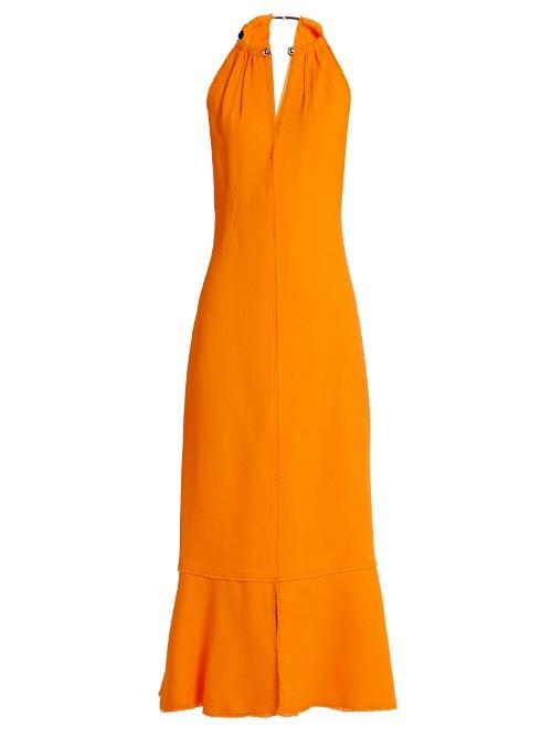 Proenza Schouler Choker-neck Crepe Midi Dress