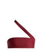 Matchesfashion.com Jade Swim - Halo One Shoulder Bandeau Bikini Top - Womens - Burgundy