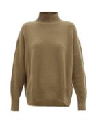 Matchesfashion.com Allude - High-neck Cashmere Sweater - Womens - Khaki