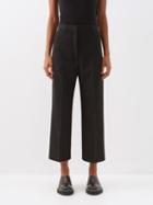 Acne Studios - Percita Cropped Canvas Trousers - Womens - Black