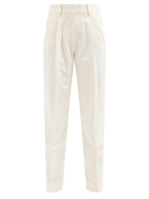 Blaz Milano - Venus Silk-blend Tailored Trousers - Womens - White