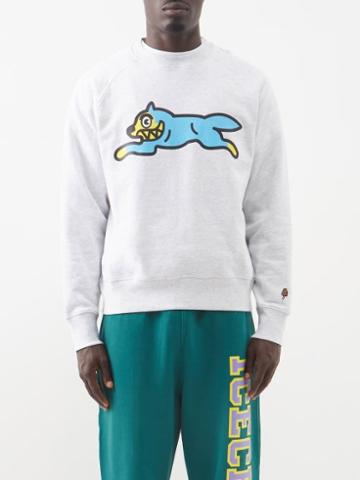 Icecream - Running Dog-print Cotton-jersey Sweatshirt - Mens - Grey