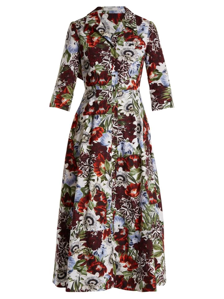 Erdem Kasia Cotton-poplina Shirtdress