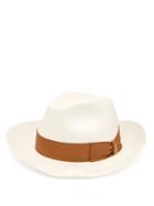Matchesfashion.com Borsalino - Panama Wide Brim Straw Hat - Mens - White