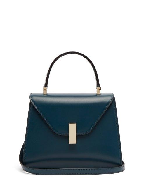 Matchesfashion.com Valextra - Iside Mini Leather Bag - Womens - Blue