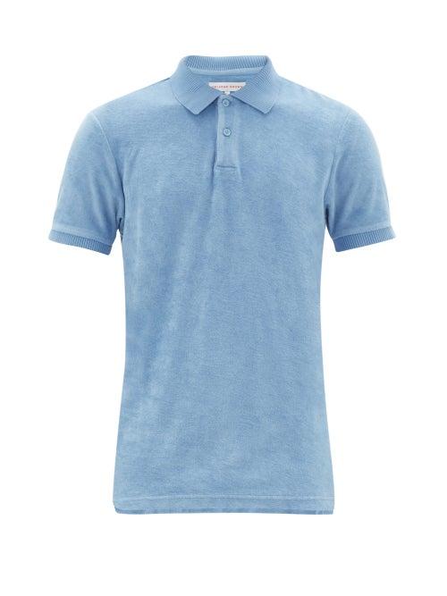 Matchesfashion.com Orlebar Brown - Jarrett Terry Cotton Polo Shirt - Mens - Blue