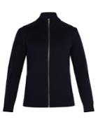 Prada High-neck Zip-up Wool Sweater