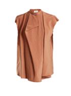 Lemaire Drape-front Silk-blend Top
