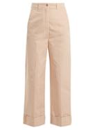 Matchesfashion.com Acne Studios - Madya Wide Leg Cotton Chino Trousers - Womens - Pink