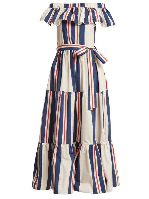 Matchesfashion.com La Doublej - 4 Luglio Yacht Dress - Womens - Blue Stripe
