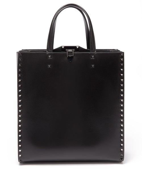 Valentino Garavani - Rockstud Leather Tote Bag - Mens - Black